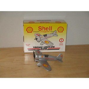 Shell Collector Series Limited Edition Silver Die Cast Metal Vintage Airplane